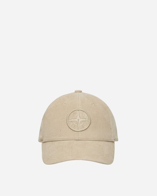 Stone Island Natural Micro-Corduroy Cap Desert for men