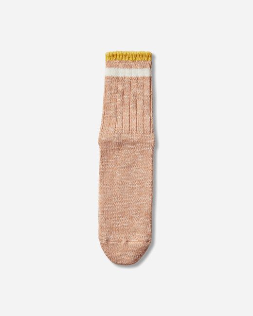 Kapital White 60 Yarns Ivy Rainbowy Happy Heel-hold Socks Orange / Pink for men