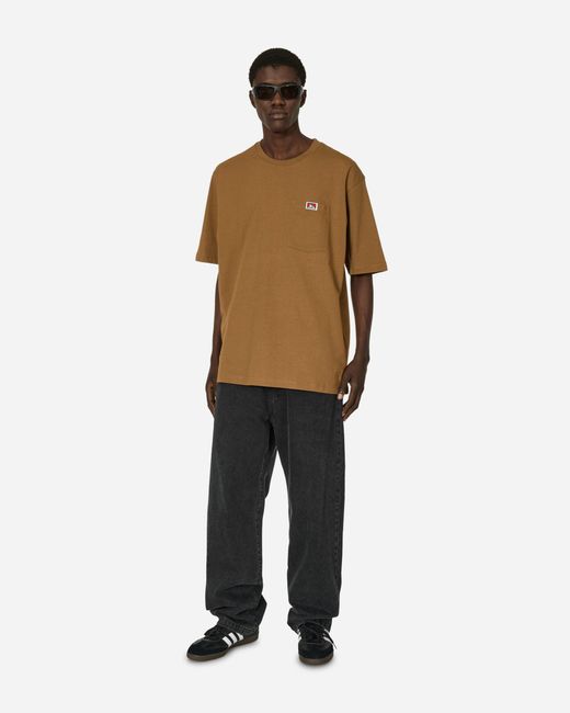 Ben Davis Work Clothes Brown Heavy Duty Classic Label Pocket T-Shirt Coyote for men