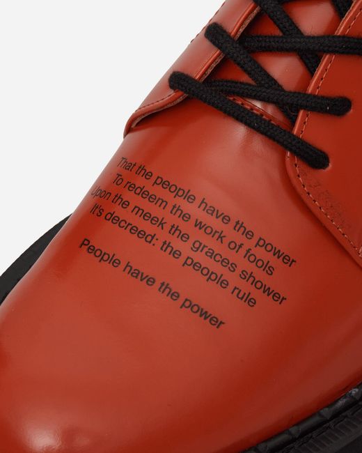 George Cox Red Undercover People Have The Power Derby Shoes Copper for men
