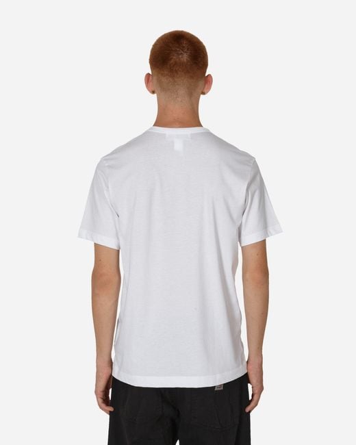 Comme des Garçons White X Lacoste Crocodile Print T Shirt for men