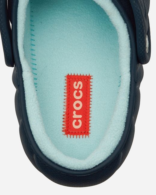 CROCSTM Blue Classic Lined Overpuff Clogs Nightfall for men