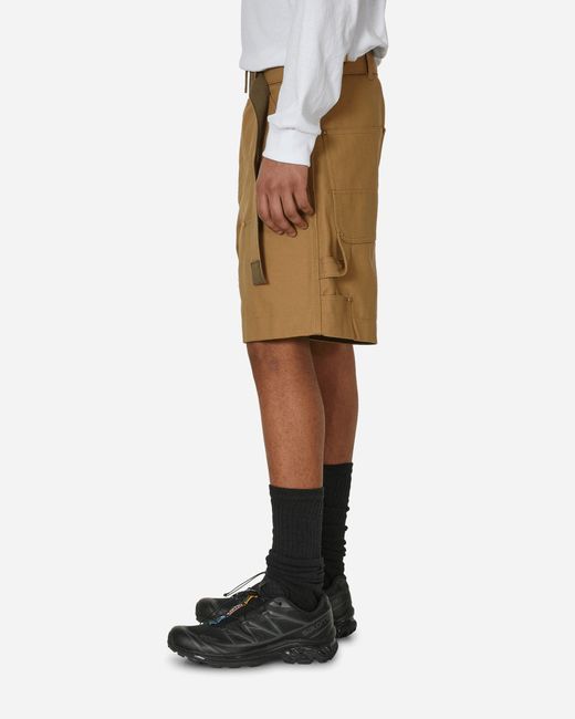 Sacai Natural Carhartt Wip Duck Shorts for men