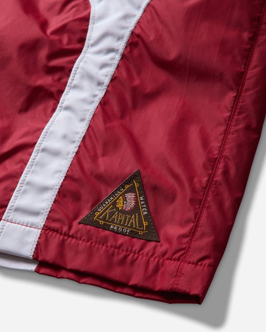 Kapital Red Men S Nylon Bone Swim Trunks for men