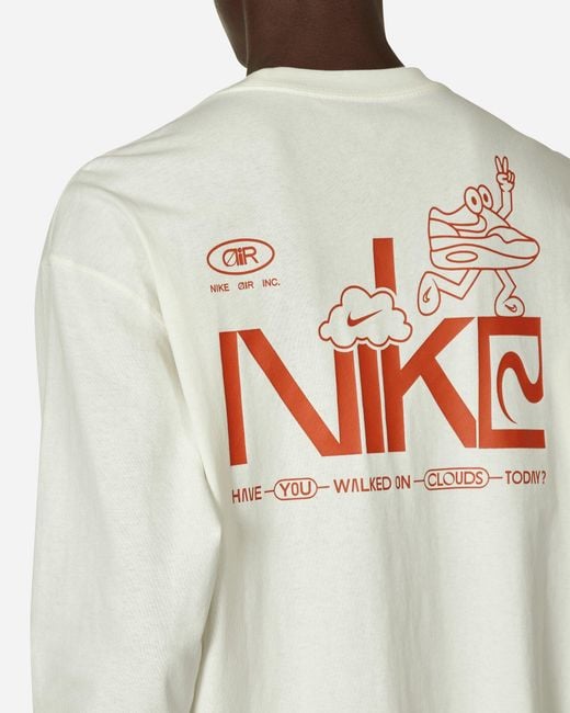 Nike White Sportswear Long-sleeve T-shirt 50% Organic Cotton for men