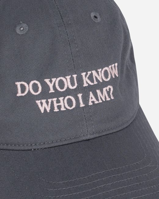 IDEA BOOK Blue Do You Know Who I Am? Hat Charcoal for men
