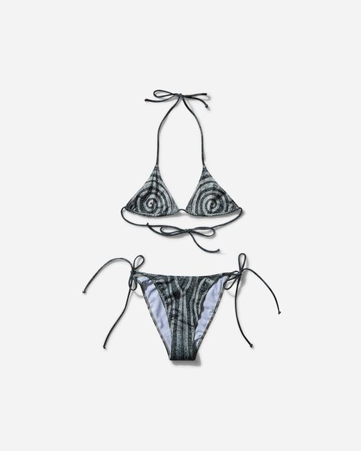 Jean Paul Gaultier White Women S "spirale" Bikini Set Black