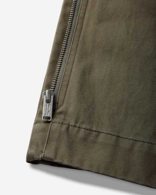 Undercover Green Men S Side Zipper Cotton Chino Pants Khaki for men