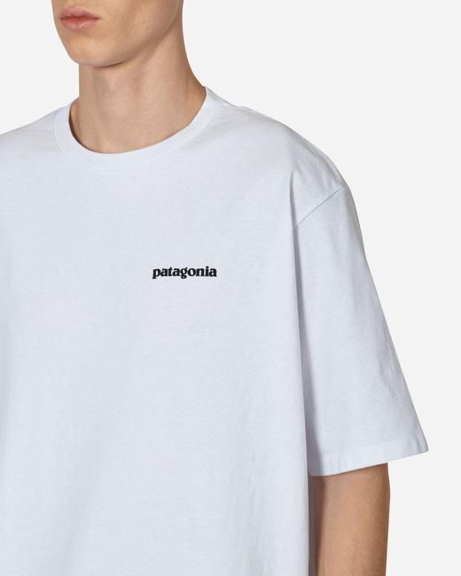 Patagonia White P-6 Logo Responsibili T-shirt for men