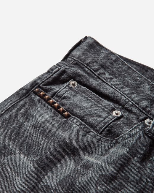 Hysteric Glamour Gray Slam Jam Hysteric Angels Screen Print Denim Pants for men