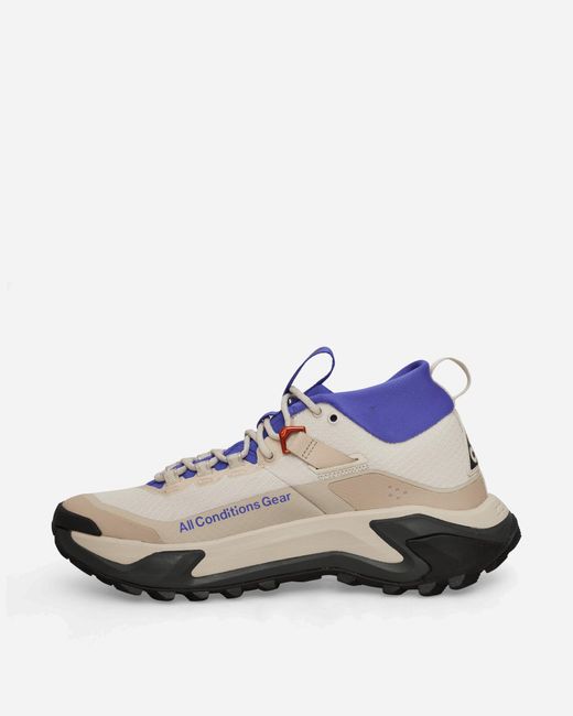 Nike Blue Acg Zegama Hike Sneakers Light Orewood Brown / Persian Violet for men