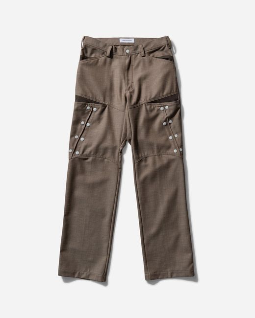 Kiko Kostadinov Gray Men S Inex Snap Trousers Oak / Java for men