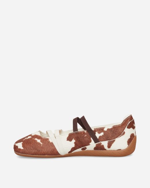 PUMA Brown Women S Speedcat Ballet Cow Print Shoes Chocolate / Warm White