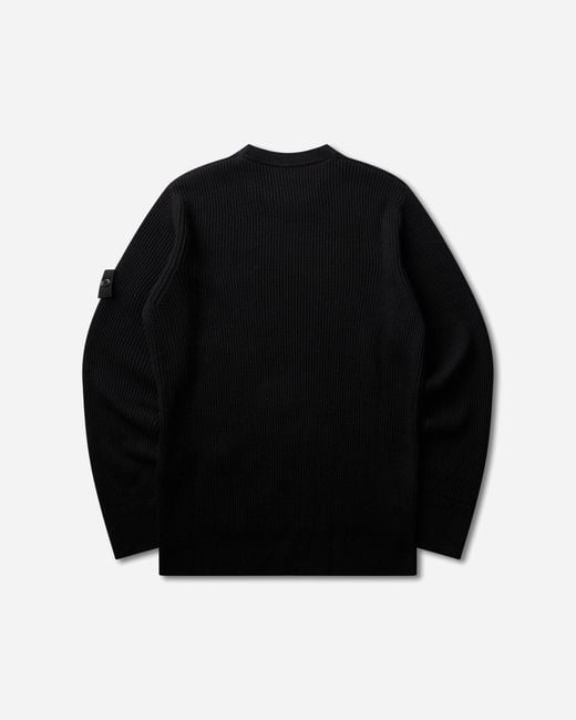 Stone Island Black S Full Rib Rws Wool Sweater for men