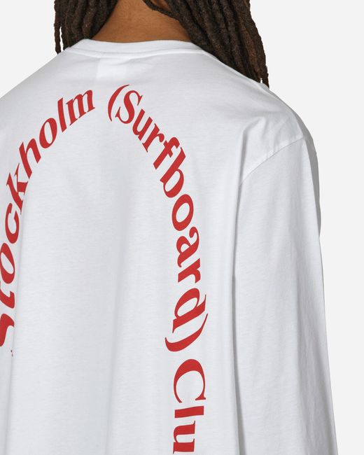 Stockholm Surfboard Club White Arch Logo Longsleeve T-shirt for men