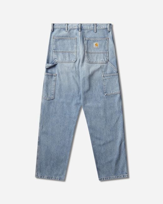 Carhartt Blue S Single Knee Pants (Heavy Worn Bleached) for men
