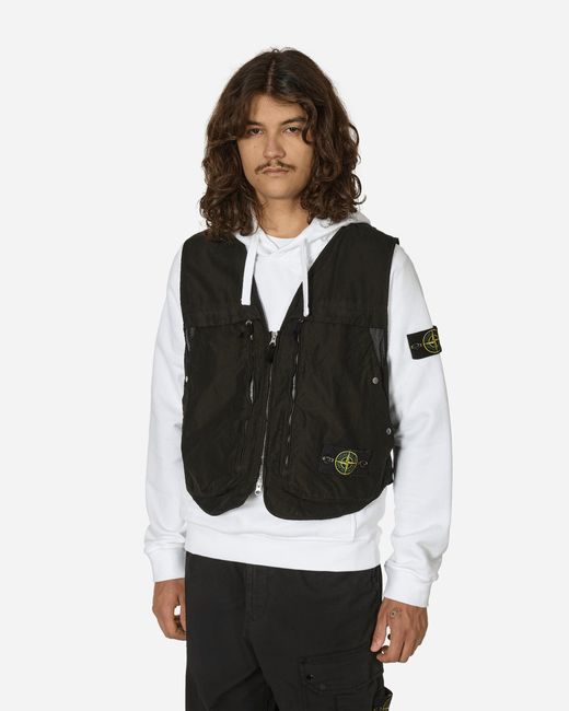 Stone Island White Light-Tc Vest for men