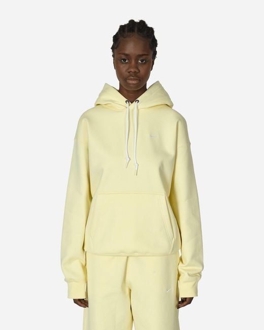 Nike Yellow Solo Swoosh Hoodie Alabaster for men