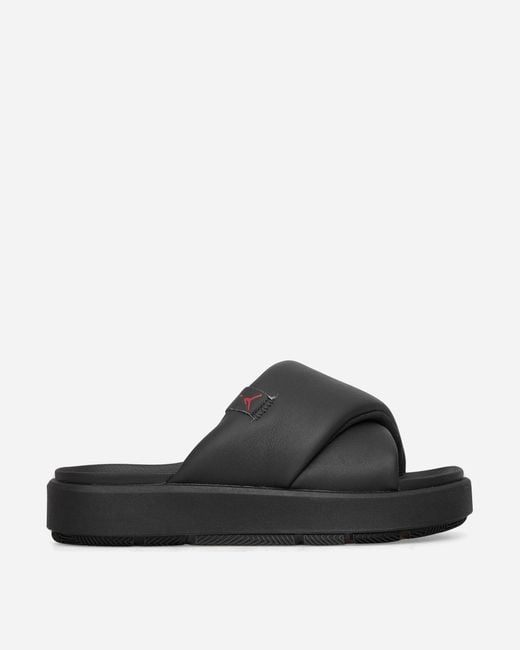 Nike Wmns Jordan Sophia Slides Off Noir / Black / Fire Red | Lyst