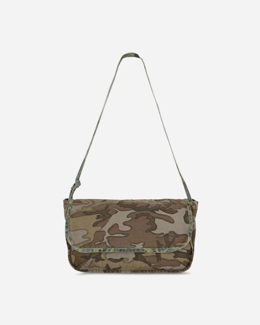 Needles Green Reversible News Paper Bag Camo for men