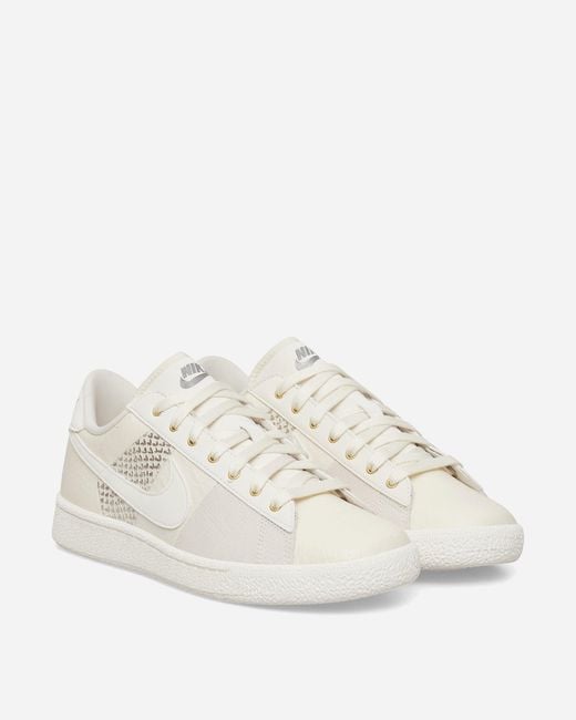 Nike White Tennis Classic Premium Sneakers Pale Ivory for men