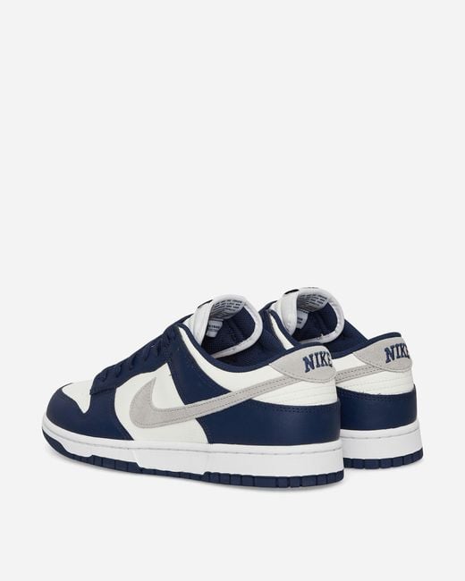 Nike Blue Dunk Low Sneakers Summit White / Midnight Navy for men