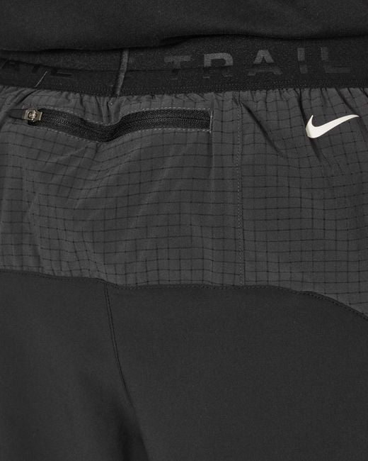 Nike Trail Second Sunrise Men S Dri-fit 7 Running Shorts Black / Dark Smoke Grey for men