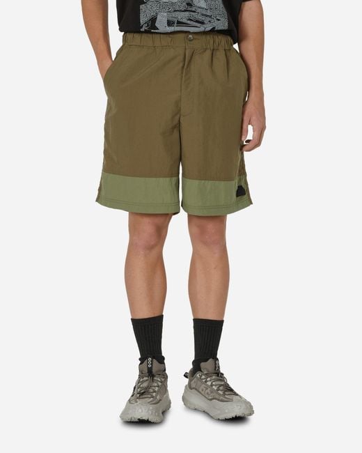 Cav Empt Green Frn Nylon Shorts for men