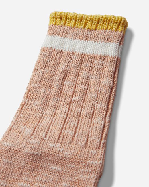 Kapital White 60 Yarns Ivy Rainbowy Happy Heel-hold Socks Orange / Pink for men