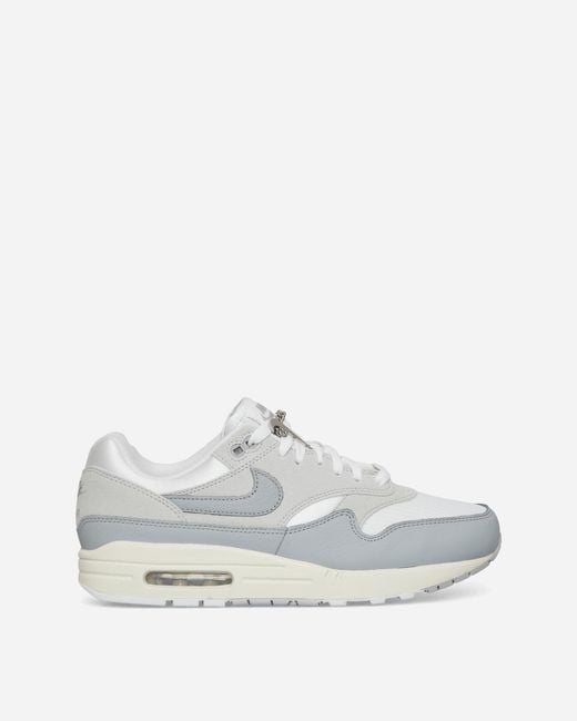 Nike White Wmns Air Max 1 87 Sneakers Light Smoke / Pure Platinum for men