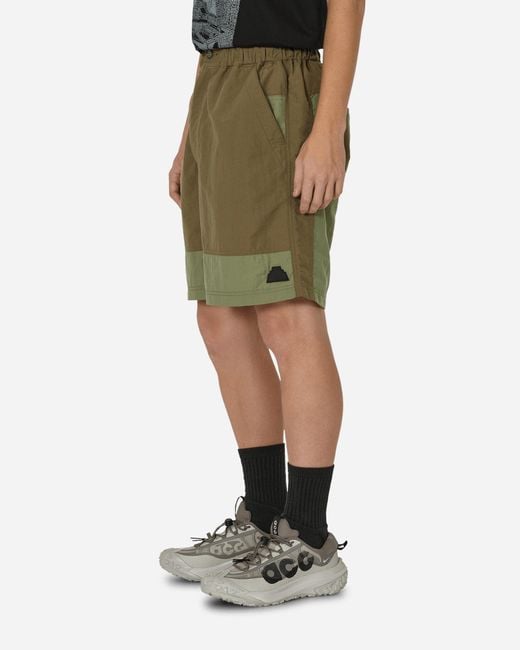 Cav Empt Green Frn Nylon Shorts for men