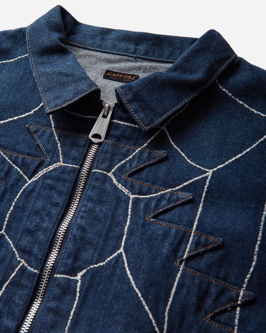 Kapital Blue Men S 13oz Denim Std Thunderbird Blouson (kountry Dream Catch Remake) Indigo for men