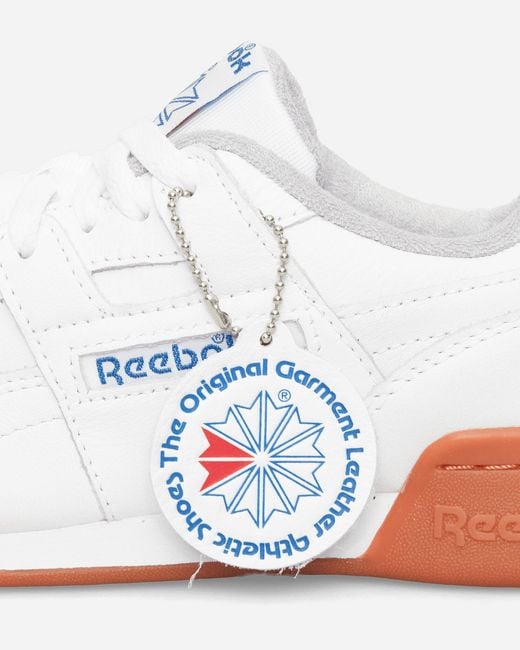 Reebok White Workout Plus Og Sneakers / Vector Blue / Vector Red for men