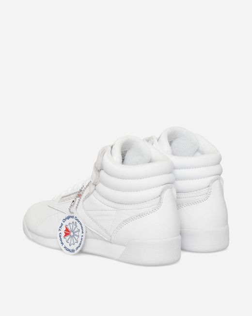 Reebok White Women S Freestyle Hi Sneakers Intense / Silver
