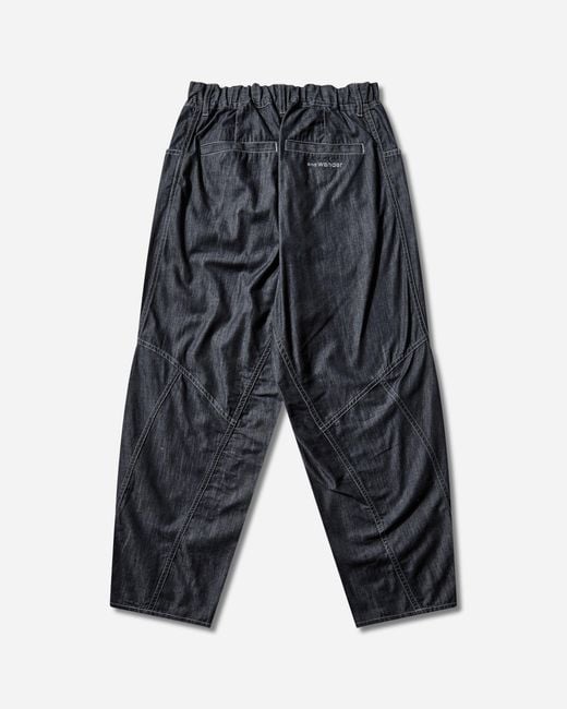 And Wander Gray S Dry Easy Denim Wide Pants for men