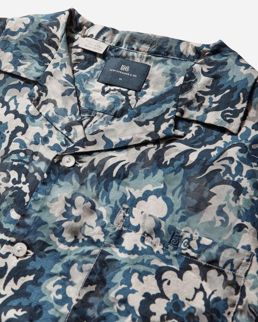 Levi's Blue S Tab Short Sleeve Camp Shirt for men