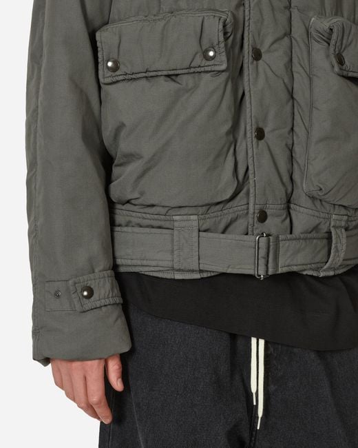 Dries Van Noten Padded Cotton Jacket in Grey for Men | Lyst UK