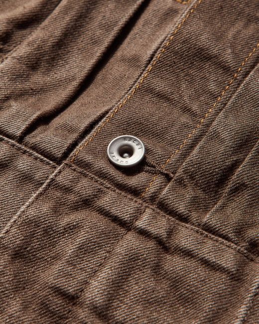 Sacai Brown Men S Denim Jacket for men