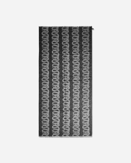 Hysteric Glamour Black Snake Loop Pattern Scarf for men