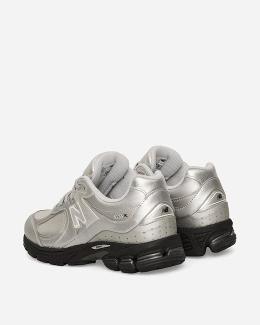 New Balance White 2002r Sneakers Silver Metallic for men