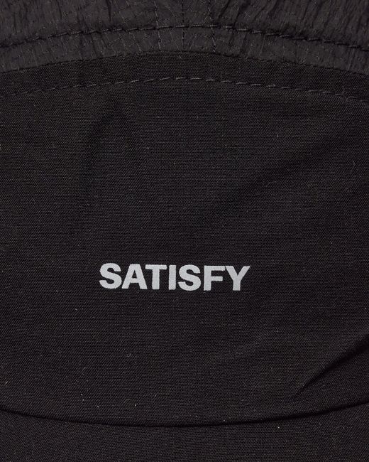 Satisfy Black Rippy Trail Cap for men