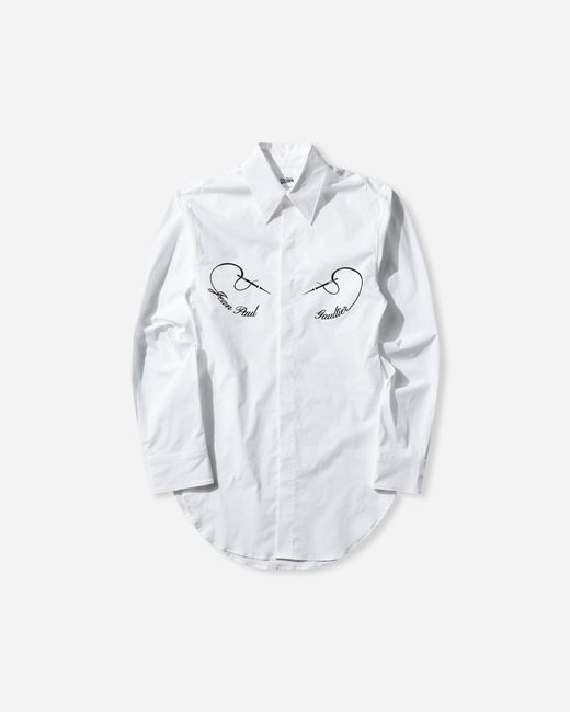 Jean Paul Gaultier White Women S Oversized Printed Shirt