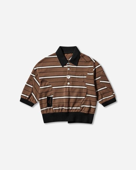 Undercover Brown Women S Striped Polo Shirt