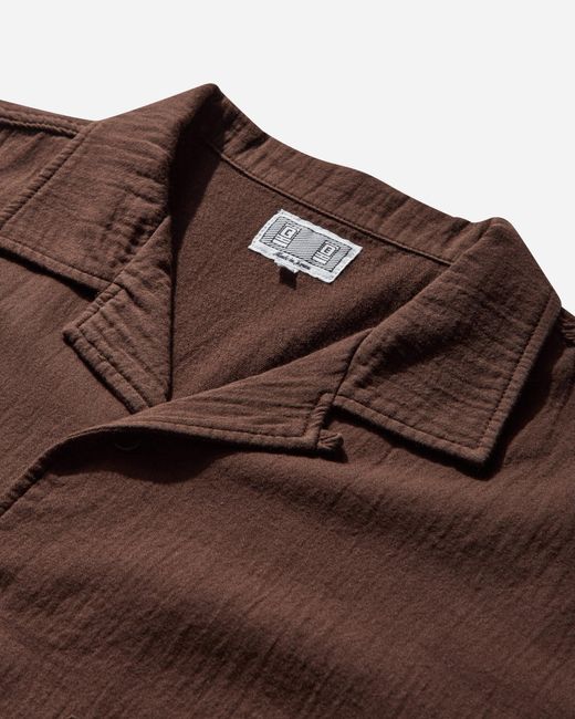 Cav Empt Brown Men S Soft Cw Short Sleeve Open Shirt for men