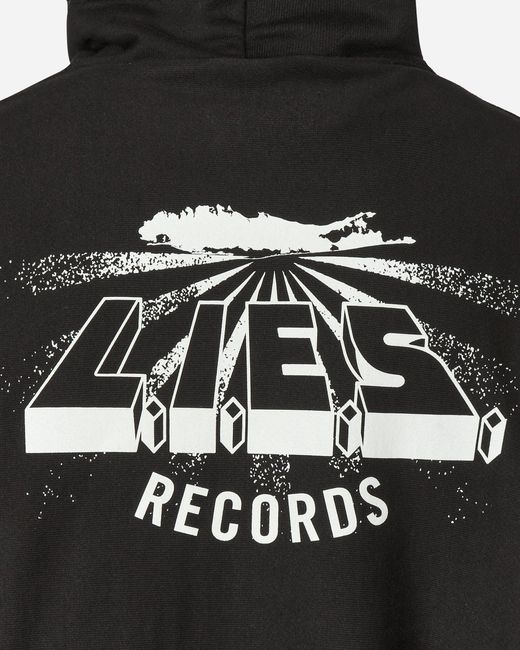 L.I.E.S. Records Black Classic Logo Hoodie for men