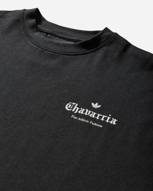 Adidas Black Men S Willy Chavarria Logo Shortsleeve T-shirt for men