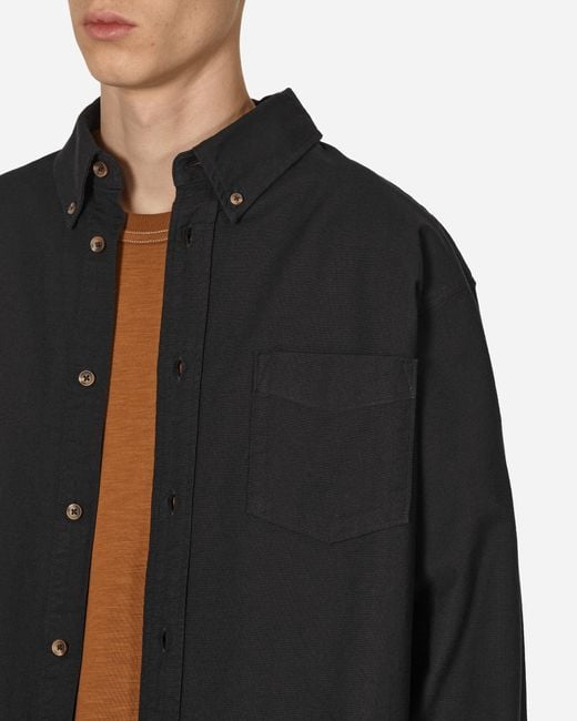 Nike Black Oxford Button-Down Longsleeve Shirt for men