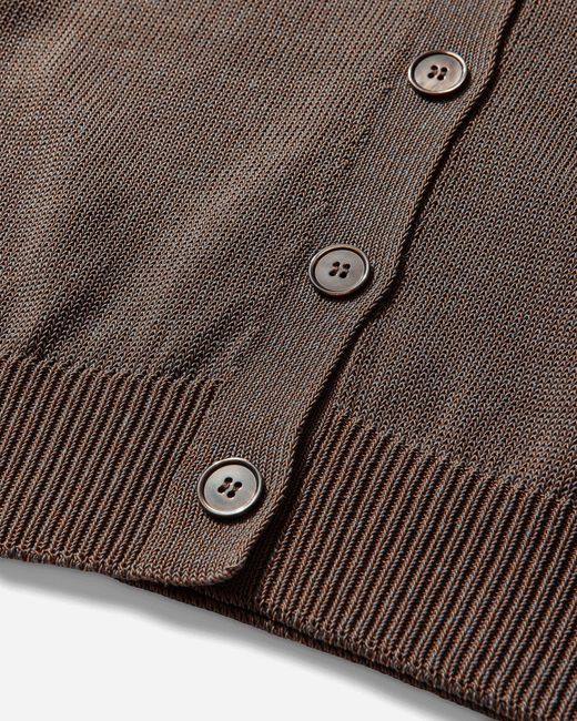 Our Legacy Brown S Micro Cardigan Cangiante Copper