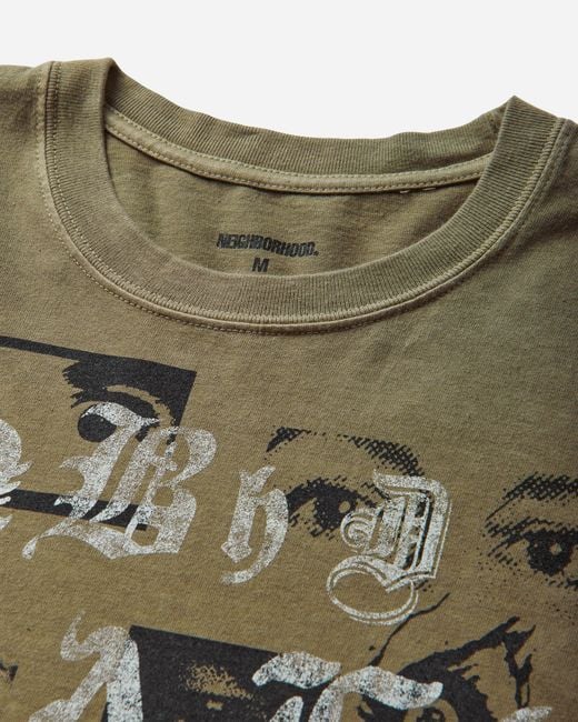 Neighborhood Green Men S Ls-5 Longsleeve T-shirt Olive Drab for men