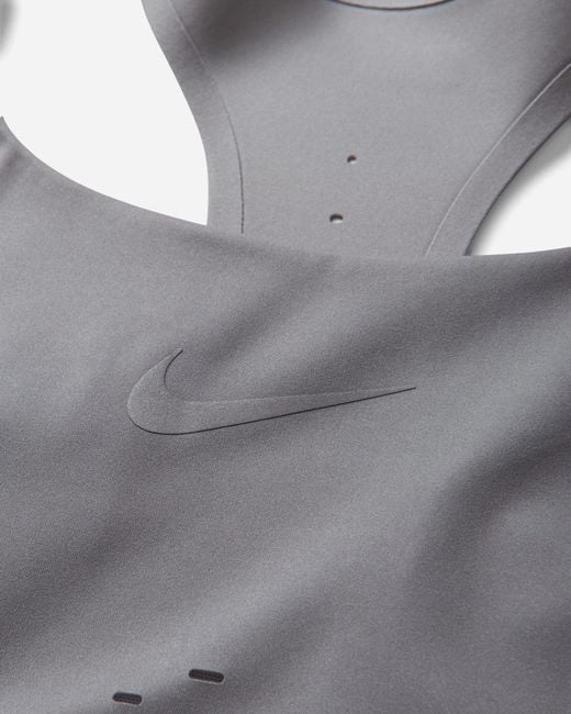 Nike Gray Women S Isamaya Ffrench High-support Lightly Lined Sports Bra Smoke / Pure Platinum